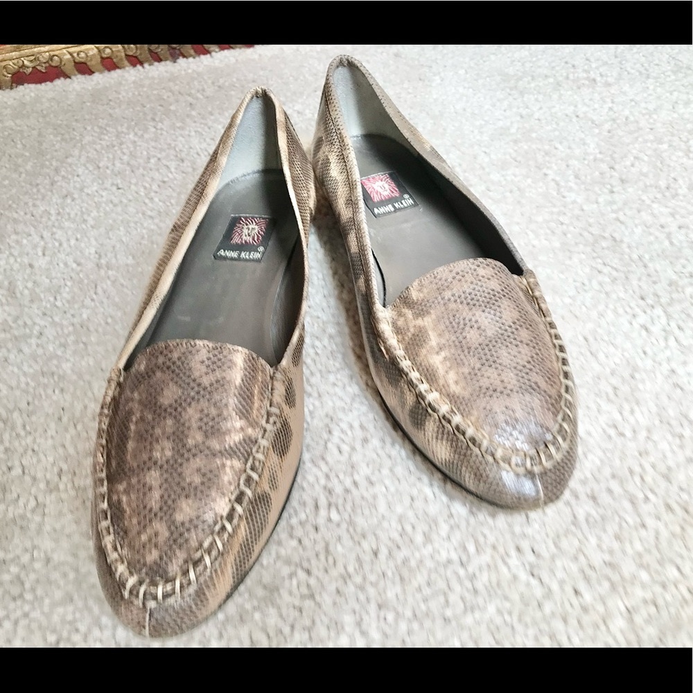 REAL Snakeskin Loafer Flats